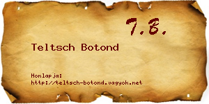 Teltsch Botond névjegykártya